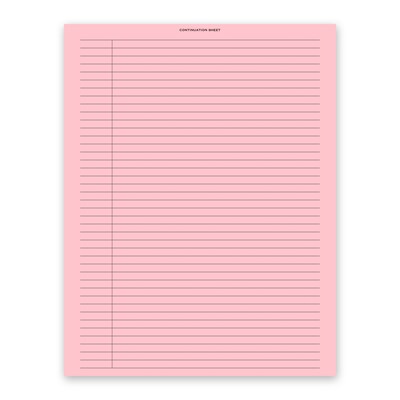 Custom Continuation Notes, 8-1/2" x 11", 500 Sheets per Pack