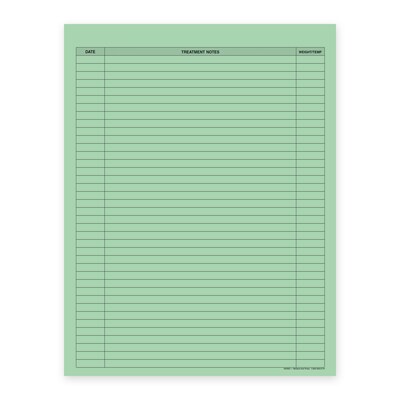 Custom Feline Pet Treatment Records, 8-1/2 x 11, 250 Sheets per Pack