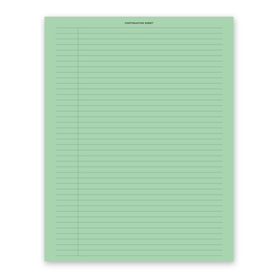 Custom Continuation Notes, 8-1/2" x 11", 500 Sheets per Pack