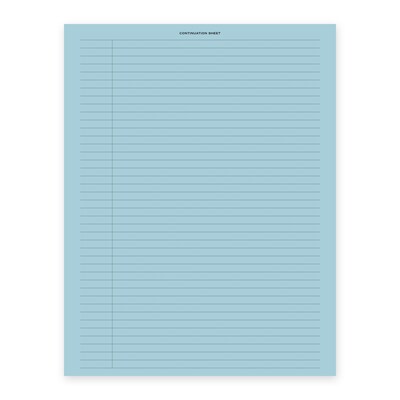 Custom Continuation Notes, 8-1/2" x 11", 500 Sheets per Pack