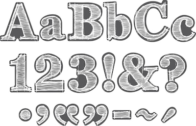 Barker Creek Chalkboard  4" Letters and Numbers, Multicolored, 468/Pack (BC3646)