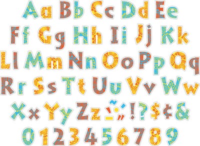 Barker Creek Moroccan  4 Letters and Numbers, Multicolored, 510/Pack (BC3645)
