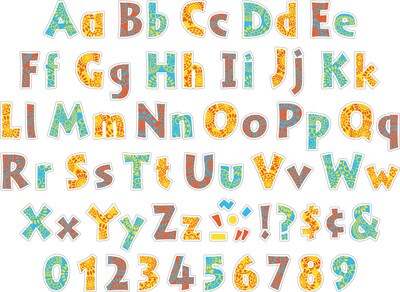 Barker Creek 4" Letter Pop-Out 2-Pack, Moroccan, 510 Characters/Set (BC3645)