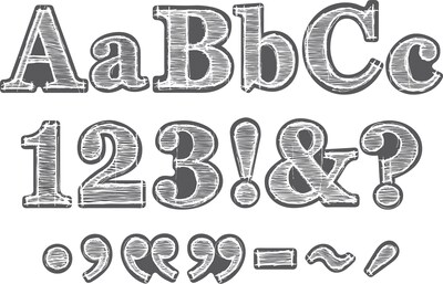 Barker Creek Chalkboard  4" Letters and Numbers, Multicolored, 234/Pack (LL1725)