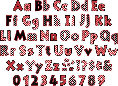 Barker Creek Dots  2 Letters and Numbers, Multicolored, 676/Pack (LL1907)