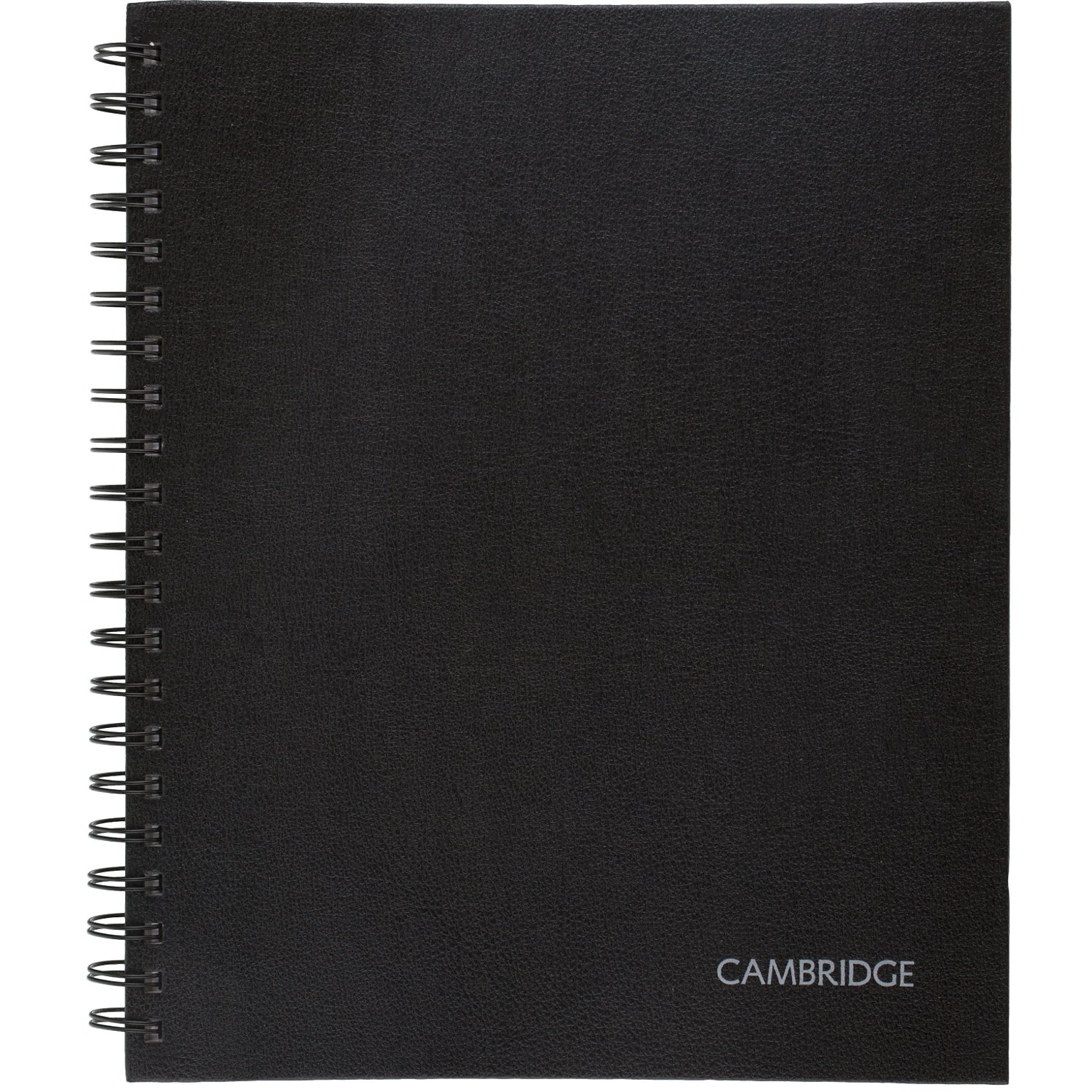 Cambridge 1-Subject Professional Notebook, 8.5 x 11, Wide Ruled, 96 Sheets, Black (06100)