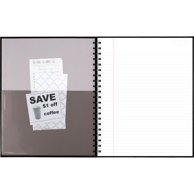 Cambridge 1-Subject Professional Notebook, 8.5" x 11", Wide Ruled, 96 Sheets, Black (06100)