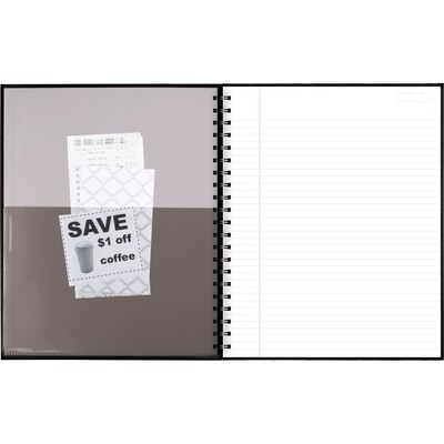 Cambridge Professional Notebooks, 8.5" x 11", Wide Ruled, 96 Sheets, Black (06100)