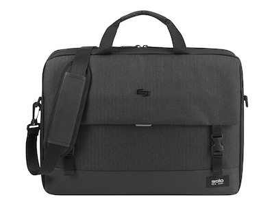 Solo New York Gravity Notch Laptop Briefcase, Gray/Black Polyester (GRV330-4)