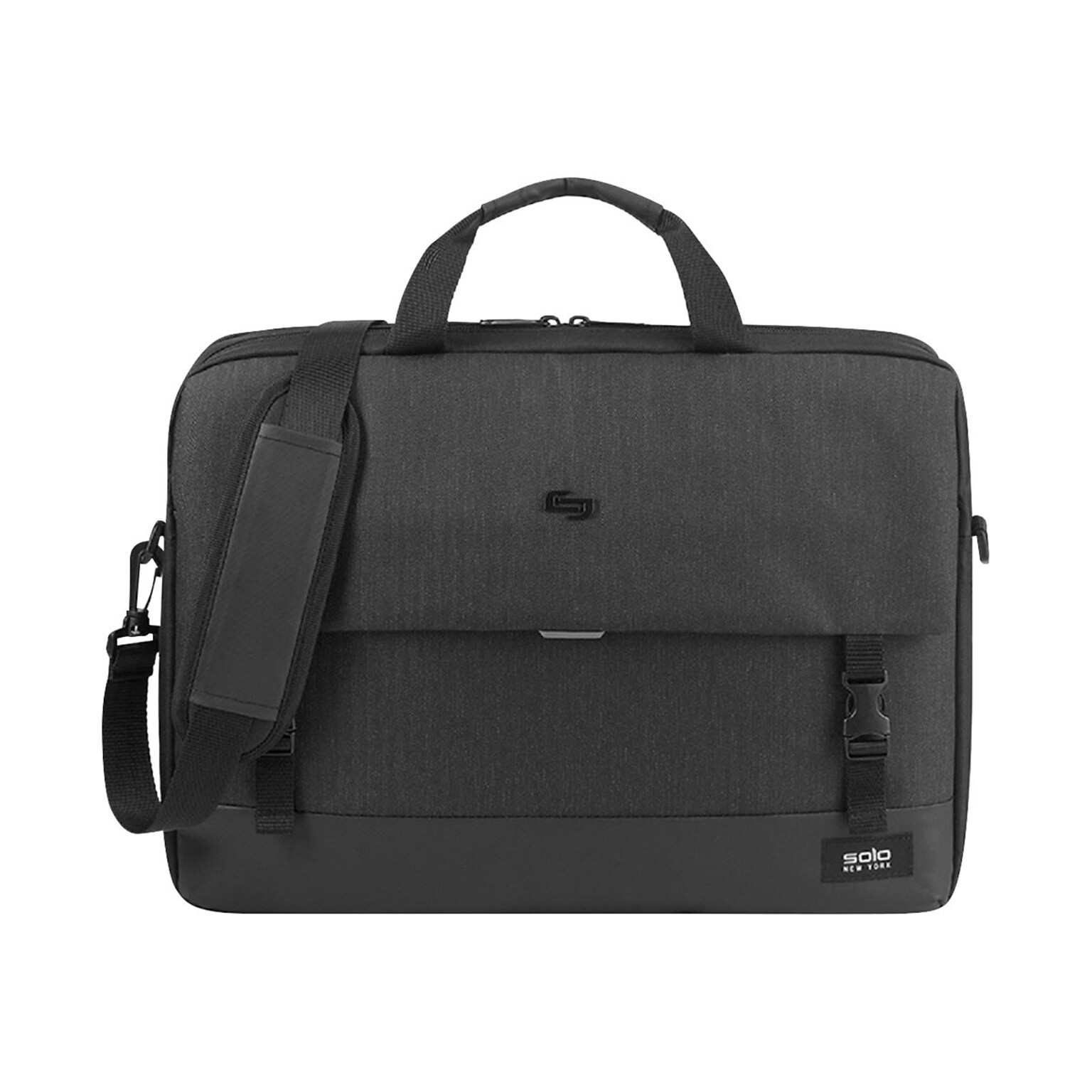 Solo New York Gravity Notch Laptop Briefcase, Gray/Black Polyester (GRV330-4)