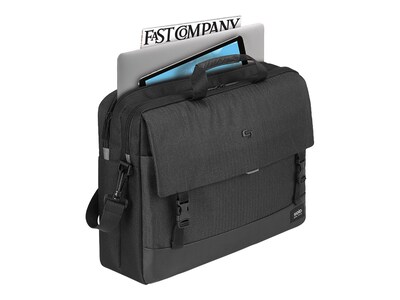 Solo New York Gravity Notch Laptop Briefcase, Gray/Black Polyester (GRV330-4)