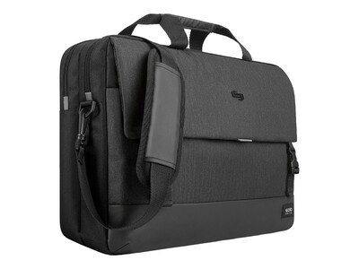 Solo New York Gravity Notch Laptop Briefcase, Gray/Black Polyester (GRV330-4)