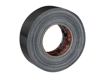 T-REX Heavy Duty Duct Tape with Cutters, 1.88 x 30 Yds., Black, 8 Rolls/Pack (TRB8CUT2-STP)