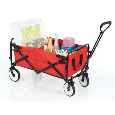 SECO Heavy Duty 31"L x 18"W Folding Multi-Purpose Utility Cart, Red (YZ8037)
