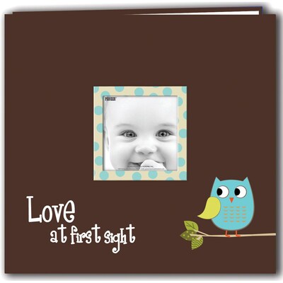 Pioneer Baby Owl Post Bound Album 12X12-Blue
