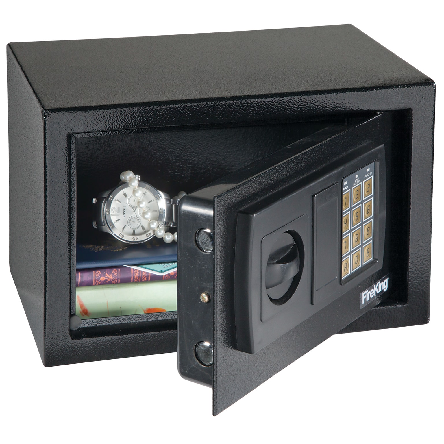 FireKing Personal Steel Standard Home Safe with Keypad Lock, 0.3 Cu. Ft. (HS1207)