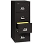 FireKing Classic 4-Drawer Vertical File Cabinet, Fire Resistant, Legal, Black, 25" (4-2125-CBL)