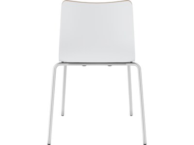 HON Ruck Modern Laminate Dining Chair, Designer White (HRUCK1L.LDW1.PR8)