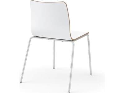 HON Ruck Modern Laminate Dining Chair, Designer White (HRUCK1L.LDW1.PR8)