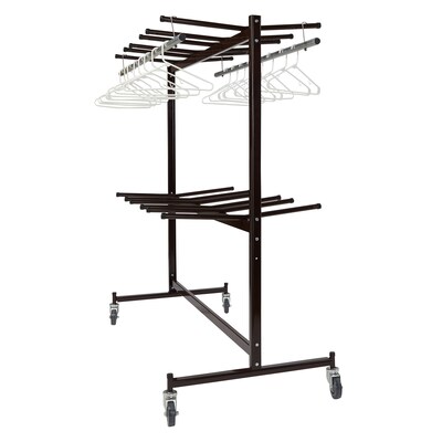 National Public Seating Folding Chair Dolly, Chair Truck w/ Checkerette Bars, Brown (84-60)
