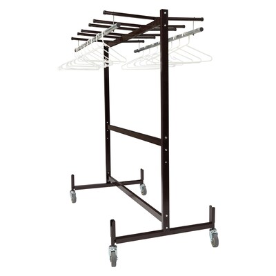 NPS Folding Chair Dolly, Table and Chair Storage Truck With Checkerette Bars, Dark Brown (42-8-60)