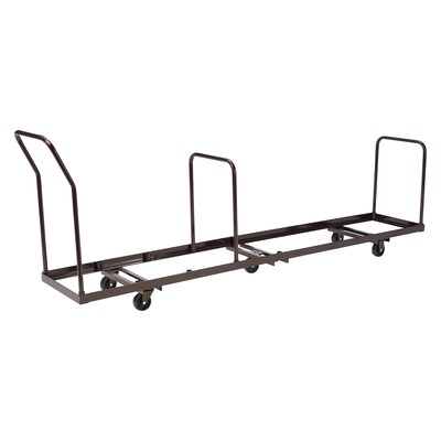 NPS Folding Chair Dolly, Vertical Storage, Brown (DY-50)