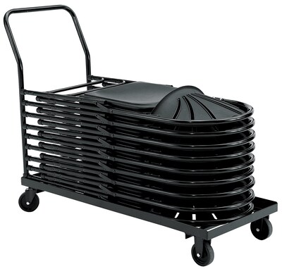 National Public Seating Folding Chair Dolly For 1100 Series Chairs, Black (DY1100)