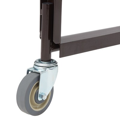 National Public Seating Double-Tiered Table/Chair Dolly, Brown (42-8)