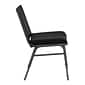 Flash Furniture HERCULES Series Vinyl Stack Chair, Black (XU60153BKVYL)