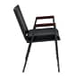 Flash Furniture HERCULES Series Vinyl Stack Chair with Arms, Black (XU60154BKVYL)