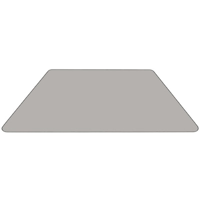 Flash Furniture Wren Trapezoid Activity Table, 29" x 57", Height Adjustable, Gray (XUA3060TRAPGYHP)