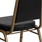 Flash Furniture HERCULES Series Vinyl Banquet Stacking Chair, Black/Gold Frame, 4 Pack (4FDBHF1AGBK)