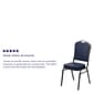 Flash Furniture HERCULES Series Vinyl Banquet Stacking Chair, Navy/Silver Vein Frame, 4 Pack (4FDC01SVNY)