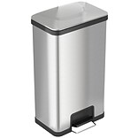 iTouchless Stainless Steel Step Trash Can, Silver, 18 gal. (PC18SN)