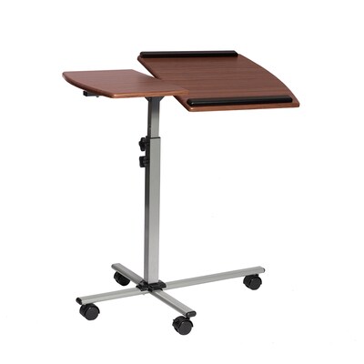 Techni Mobili Rolling Adjustable Laptop Cart, Mahogany (RTA-B003-M615)