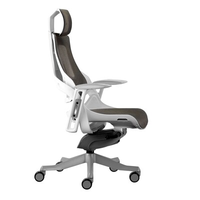 Techni Mobili Lux Ergonomic Mesh Swivel Executive Chair, Gray/Black (RTA-1818C-GRY)