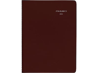 2022 AT-A-GLANCE DayMinder 8 x 11 Weekly Appointment Book Planner, Burgundy (G520-14-22)