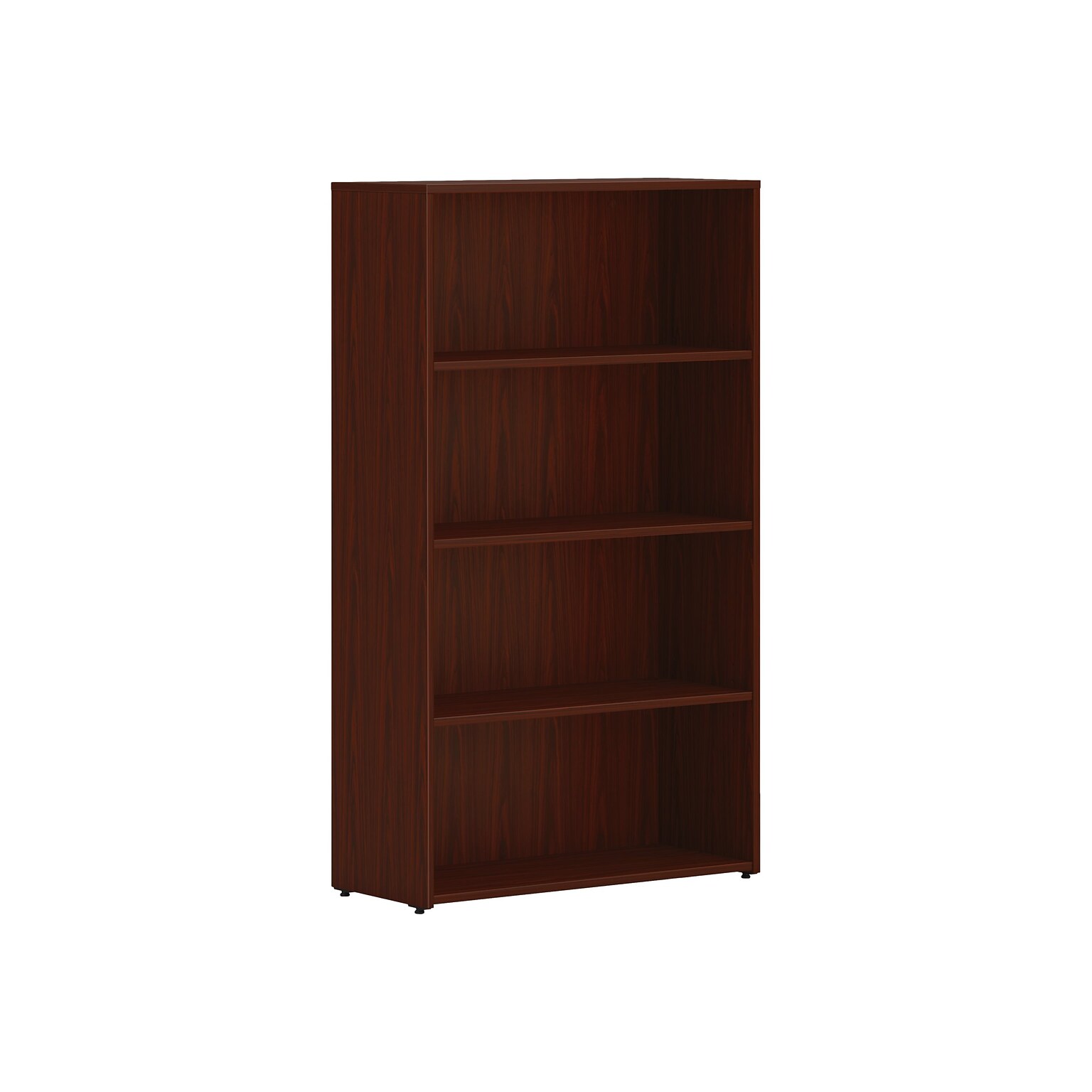 HON Mod 4-Shelf 53H Bookcase, Traditional Mahogany (HLPLBC3013B4.LTM1)