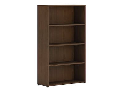 HON Mod 4-Shelf 53"H Bookcase, Sepia Walnut (HLPLBC3013B4.LSE1)