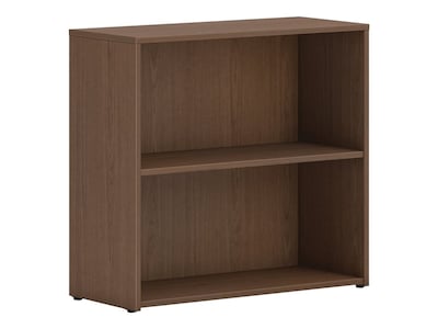 HON Mod 2-Shelf 29"H Bookcase, Sepia Walnut (HLPLBC3013B2.LSE1)