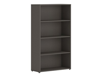 HON Mod 4-Shelf 53"H Bookcase, Slate Teak (HLPLBC3013B4.LSL1)
