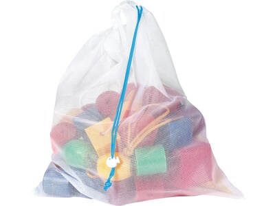 Learning Resources Mesh Washing Bag, White, 5/Pack (LER 4365)