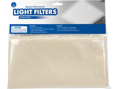 Educaitonal Insights Light Filters for Ceiling Lighting, Whisper White, 2 x 2, 4/Set (1237)