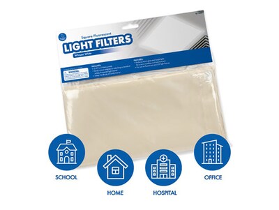 Educaitonal Insights Light Filters for Ceiling Lighting, Whisper White, 2' x 2', 4/Set (1237)