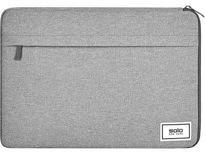 Solo New York Recycled Re:focus Polyester Laptop Sleeve for 13.3 Laptops, Gray (UBN113-10X)