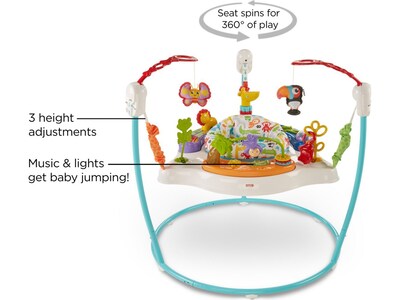 Fisher-Price Animal Activity Jumperoo Rotating Seat with Toys (FFJ00)