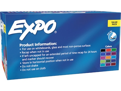 Expo Dry Erase Markers, Fine Tip, Assorted, 36/Pack (2138424)