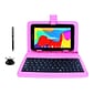 Linsay 7" Tablet, WiFi, 2GB RAM, 64GB Storage, Android 13, Black/Pink (F7UHDBKSPINKP)