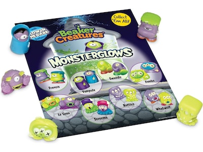 Learning Resources Beaker Creatures Monsterglows, Assorted Colors, 5/Pack (LER3833)