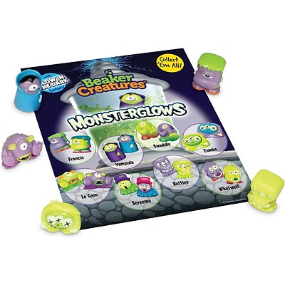 Learning Resources Beaker Creatures Monsterglows, Assorted Colors, 5/Pack (LER3833)